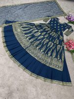 GF-6 Lehnga - Blue Colour - Image 2