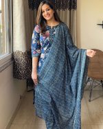 Beautiful Cotton Kurtis pant with Malmal duptta - 555000040 - Image 9