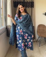 Beautiful Cotton Kurtis pant with Malmal duptta - 555000040 - Image 8