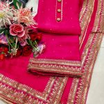 Tabby silk all over  Chinon 4 side dupatta 555000055