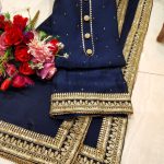 Tabby silk all over  Chinon 4 side dupatta 555000048