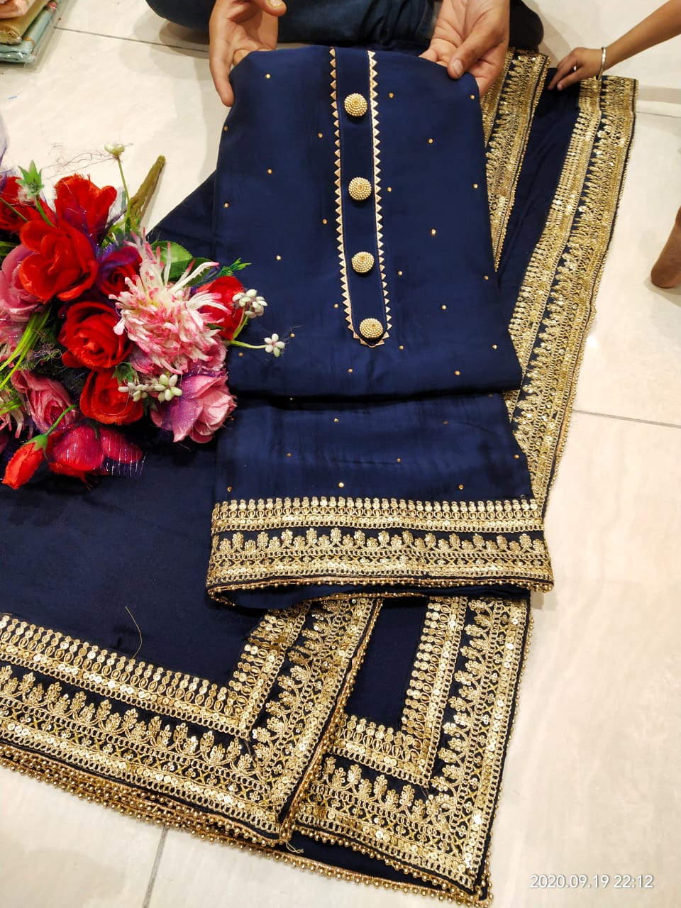 WhatsApp Image 2024-09-24 at 18.18.00_42853235 Tabby silk all over Chinon 4 side dupatta 555000048 - Image 1