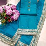 Tabby silk all over  Chinon 4 side dupatta 555000052